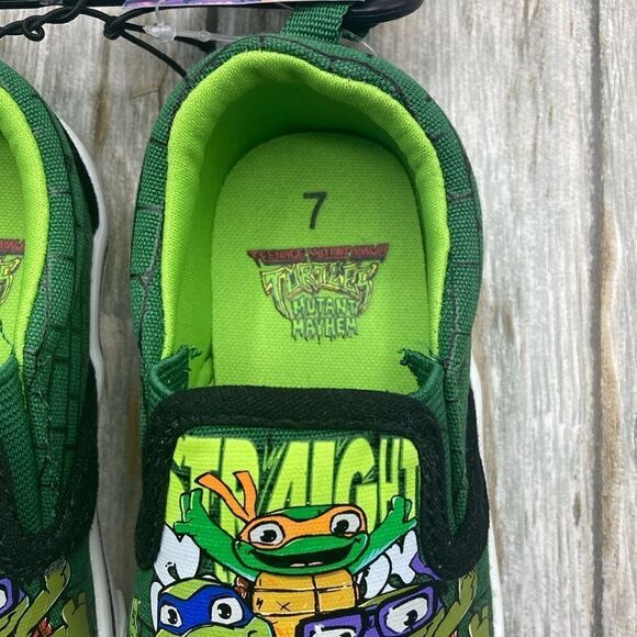 Baby Toddler Boys Slip-On Teenage Mutant Ninja Turtle Shoes Sneakers Size 7 - Picture 3 of 8